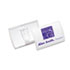 Click-Fold Convex Name Badge Holder, Slip-On Clip, 3 3/w x 2 1/4h, Clear, 25/Pk