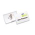 Click-Fold Convex Name Badge Holder, Combi-Clip, 3 3/4w x 2 1/4h, Clear, 25/Pk