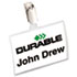 Click-Fold Convex Name Badge Holder, Strap Clip, 3 3/4w x 2 1/4h, Clear, 25/Pk