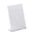 Slanted Desk Sign Holder, Plastic, 5 x 7, Clear