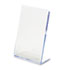Slanted Desk Sign Holder, Plastic, 4 x 6, Clear