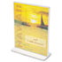 Stand-Up Double-Sided Sign Holder, Plastic, 8-1/2 x 11, Clear