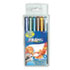 Brush Pens, Flexi-Tip, Six Assorted Metallic Colors, 6/Set