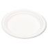 Compostable Sugarcane Dinnerware, 9" Plate, Natural White, 500/Carton