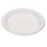 Compostable Sugarcane Dinnerware, 6" Plate, Natural White, 50/Pack