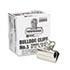 Bulldog Clips, Steel, 7/8" Capacity, 2-5/8"w, Nickel-Plated, 12/Box