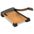 Heavy-Duty Guillotine Paper Trimmer, Wood Base, 12"x18"