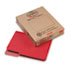 Recycled File Folders, 1/3 Cut Top Tab, Letter, Red, 100/Box