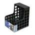 DecoRack Plastic Magazine File, Two Snap-In Dividers, 9 x 10 5/8 x 12, Black