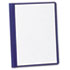 Paper Report Cover, Tang Clip, Letter, 1/2" Capacity, Clear/Navy, 5/Pack