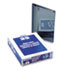 Linen Paper Report Cover, Tang Clip, Letter, 1/2" Capacity, Clear/Navy, 25/Box