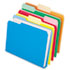 DoubleStuff File Folders, 1/3 Cut, Letter, Assorted, 50/Pack