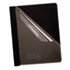 Coated Paper Report Cover, Tang Clip, Letter, 1/2" Capacity, Clear/Black, 25/BX