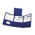 Tri-Fold Folder w/3 Pockets, Holds 150 Letter-Size Sheets, Blue