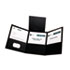 Tri-Fold Folder w/3 Pockets, Holds 150 Letter-Size Sheets, Black