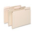 Archival Pressboard File Folders, 1/3 Cut Top Tab, Letter, Manila, 100/Box