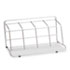 Four-Section Wire Catalog Rack, Metal, 16 1/2 x 10 x 8, Silver