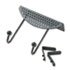 Perf-Ect Partition Additions Double-Garment Hook, 7 x 4 1/8 x 6 1/16, Black