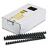 Plastic Comb Bindings, 1/2" Diameter, 90 Sheet Capacity, Black, 100 Combs/Pack
