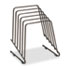 Workstation Step File II, Five Sections, Wire, 7 1/4w x 6d x 8 1/4h, Black