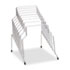 Step File, Eight Sections, Wire, 10 1/8 x 12 1/8 x 11 7/8, Silver
