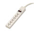 Six-Outlet Power Strip, 120V, 4ft Cord, 10-3/4 x 1 5/8 x 1-3/8, Platinum
