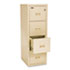 Turtle 4-Drawer File, 17-3/4w x 22-1/8d, UL Listed 350° for Fire, Parchment