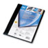 Opaque Plastic Binding System Covers, 11-1/4 x 8-3/4, Black, 25/Pack