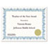 Award Certificates w/Gold Seals, 8-1/2 x 11, Unique Blue Border, 25/Pack