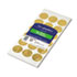Self-Adhesive Embossed Seals, Gold, 54/Pack