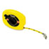 English Rule Measuring Tape, 3/8" W x 100ft, Steel, Yellow