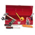 16-Piece Light-Duty Office Tool Kit in 16 Metal Box, Red