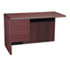 10700 "L" Workstation Return, Left 3/4 Pedestal, 48w x 24d x 29-1/2h, Mahogany