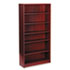 1870 Series Bookcase, 6 Shelves, 36w x 11-1/2d x 72-5/8h, Mahogany