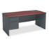 38000 Series Left Pedestal Desk, 66w x 30d x 29-1/2h, Mahogany/Charcoal