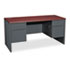 38000 Series Kneespace Credenza, 60w x 24d x 29-1/2h, Mahogany/Charcoal