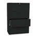 500 Series Four-Drawer Lateral File, 36w x53-1/4h x19-1/4d, Black