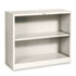 Metal Bookcase, 2 Shelves, 34-1/2w x 12-5/8d x 29h, Putty