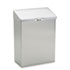 Wall Mount Convertible Sanitary Napkin Receptacle, 8 x 4 x 11, Stainless Steel
