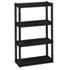 Rough N Ready 4 Shelf Open Storage System, Resin, 32w x 13d x 54h, Black