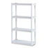 Rough N Ready 4 Shelf Open Storage System, Resin, 32w x 13d x 54h, Platinum