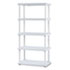 Rough N Ready 5 Shelf Open Storage System, Resin, 36w x 18d x 74h, Platinum