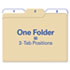 Findit File Folders, 1/3 Cut, 11 Point Stock, Letter, Manila, 80/Pack