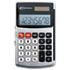 Handheld Calculator, Hard Flip Case, 8-Digit LCD, Dual Power, Silver