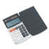 Handheld Calculator, Hard Flip Case, 8-Digit LCD, Dual Power, Silver - View 1