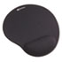Mouse Pad w/Gel Wrist Pad, Nonskid Base, 10-3/8 x 8-7/8, Black