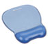Gel Mouse Pad w/Wrist Rest, Nonskid Base, 8-1/4 x 9-5/8, Blue