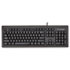 Keyboard for Life Slim Spill-Safe Keyboard, 104 Keys, Black