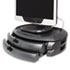 LCD Monitor Stand with 2 Drawers, 18 x 12 1/2 x 5, Black