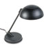 Incandescent Desk Lamp with Vented Dome Shade, 18" Reach, Matte Black
